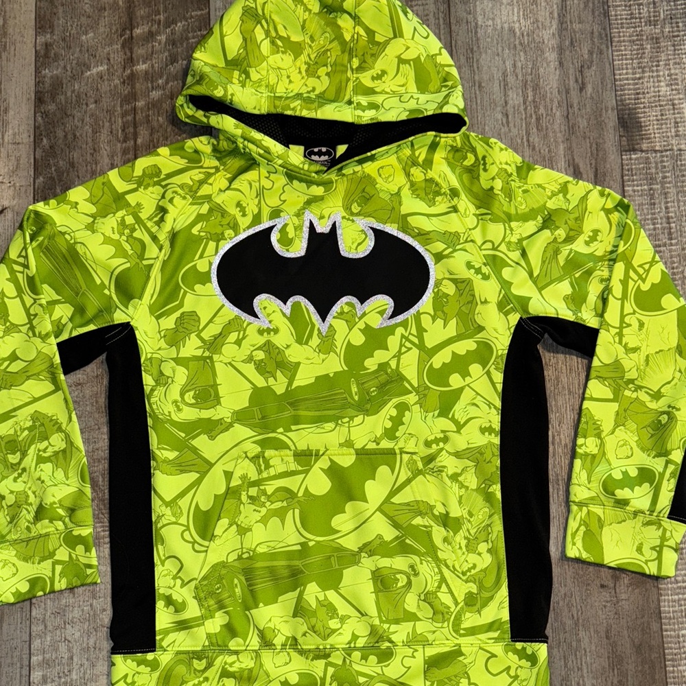 DC Comics Neon Green Batman sweatshirt- size 2XL (18)